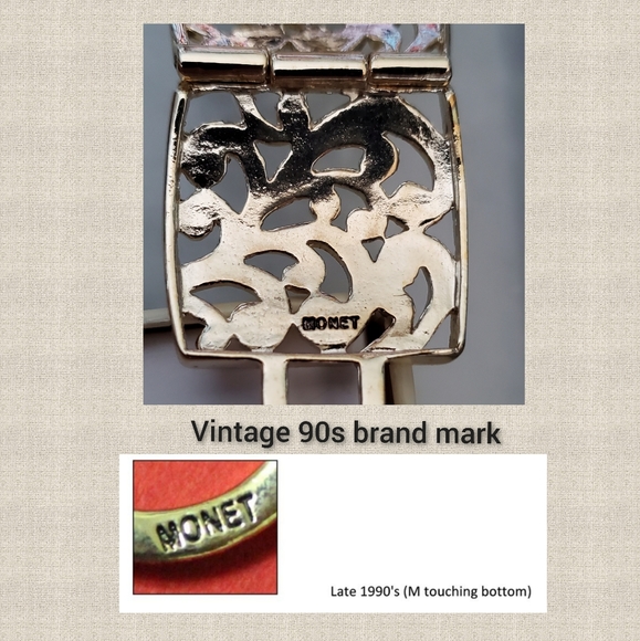 Vintage Monet Bracelet Gold Link NIB 90s 📦 - Picture 4 of 6